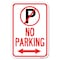 Signmission No Parking No Parking Symbol and Arrow Heavy-Gauge Aluminum Sign, 12" x 18", A-1218-23819 A-1218-23819 - alternate 1